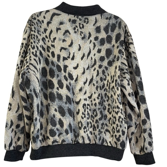 Alfred Dunner 90’s Animal Cheetah Print Sweater Women’s L Peter Pan Collar USA - Picture 2 of 10